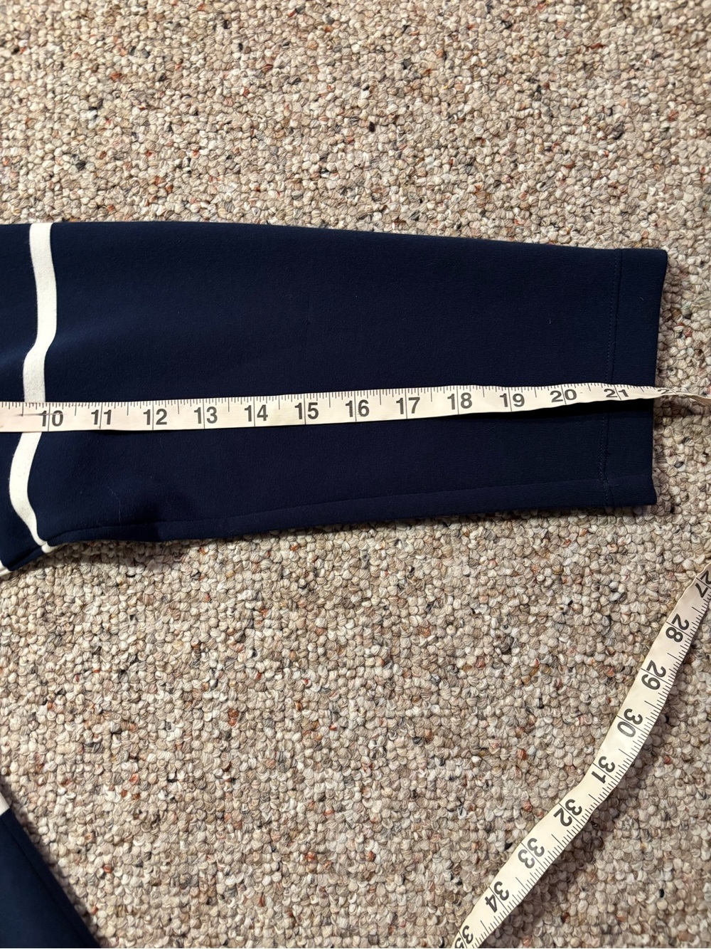 Spanx Navy Stripe V-Neck Button Cardigan Sweater - Picture 9 of 10